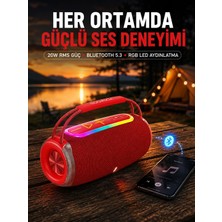 Astraltech Suya Dayanıklı 20W Rgb Hoparlör Bluetooth, Usb, Sd Kart ve Aux Girişli