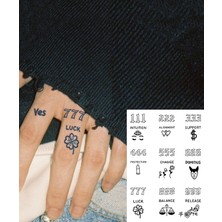 Zemira 15 Adet Mini El Bilek Parmak Dövmeleri Yarı Kalıcı Geçici Bilek Parmak El Dövmesi Tattoo Modelle