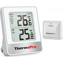 Zemira Thermopro TP200C Dijital Ev Termometresi, LCD Iç Dış Mekan Termometresi, 150 M'ye Kada