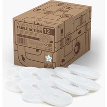 Zemira Catit Triple Action Filtre, 3 Kat Etkili Yedek Filtre, Çeşme Filtresi, 12'li Paket