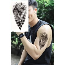 Zemira Bearpear Yılan Dövmesi, Kobra Dövmesi, Tattoo, Geçici Vücut Dövmesi, Üniseks Dövme