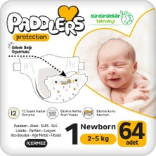 Zemira Paddlers Protection Yenidoğan Bebek Bezi 1 Numara (2-5 Kg) 64 Adet Paket