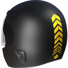 Zemira 2 Adet Kask, Araba Ayna Yaldızlı Gold Kask Sticker