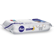 Zemira Sleepy, Xl Lavanta Kokulu Bebek Vücut Temizleme Havlusu 50 Yaprak, Beyaz