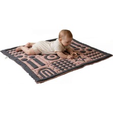 Zemira 3D Yumuşak Organik Pamuk Emekleme Battaniyesi - Gots Sertifikalı, 101,6 x 101,6 cm Montessori Tasar
