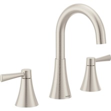 Zemira Moen 84023SRN Ronan Iki Saplı Yaygın Lavabo Bataryası, Spot Dirençli Fırçalanmış Nikel
