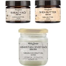 Zemira Minia BAHÇE%100 Doğal Seti – Soğuk Sıkım Hindistan Cevizi Yağı, Shea Butter Kakao Yağı | 3'l