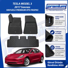Tesla Model 3 Paspas Araca Özel 2017 Sonrası Derin Havuzlu Premium Oto Paspas