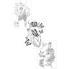 Zemira Arti̇kel 3'lü Geçici Dövme Seti,geçici Tattoo,vücut Dövme,kol Bilek Dövme,boyun Dövme,sırt Dövme