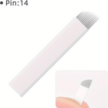 Zemira Bi̇omaser 14CF Kıl Tekniği Microblading Kalıcı Makyaj Fırçası, 0.25MM Iğne, 10 Adet