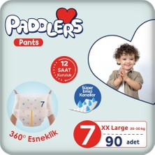Zemira Paddlers Külot Bebek Bezi 7 Numara Xx-Large 90 Adet (20-30 Kg) Ekstra Aylık Paket