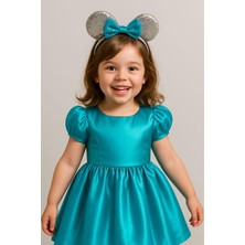 Zemira Pırıltılı Taç, Gri Pullu Kulaklı Saç Bandı, Simli Fiyonk Detaylı