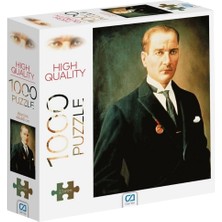 Zemira Ca Başkomutan Atatürk 1000 Parça 2,2mm Kalınlık 48X68CM Profesyonel Hobi Puzzle Yapboz