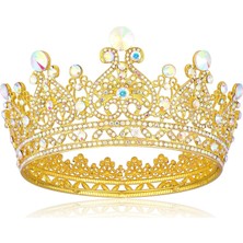 Zemira Cocide Gold/silver Tiara Crown Crystal Crowns For Women