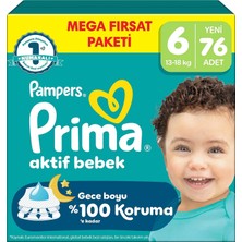 Zemira Aktif Bebek Mega Fırsat Paketi 6 Beden 76 Adet