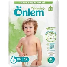 Zemira Önlem Botanika 6 Numara Extra Large Bebek Bezi Fırsat Paketi 62 Adet