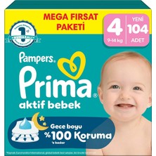Zemira Aktif Bebek Mega Fırsat Paketi 4 Beden 104 Adet