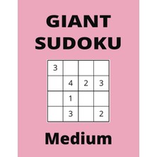 Zemira Independently Published Giant Medium Pink Sudoku Book, 4x4 Puzzles, 50 Pages, 8.5X11