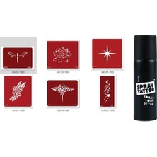 Zemira Lotus Yıldız Spray Tattoo Geçici Sprey Dövme Seti