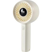 Zemira Pdateknoloji Mini,taşınabilir,şarjlı, LED Göstergeli El Fanı Beyaz ZB162B