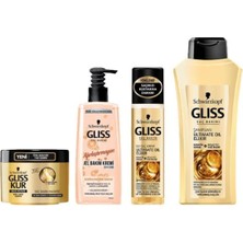 Zemira Gliss Ultimate Oil Elixir 4'lü Saç Bakım Seti, Şampuan, Maske, Jel Bakım, Sıvı 1258989109133