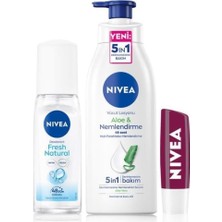 Zemira Nivea Kişisel Bakım Seti,banyo Terliği Hediye,vücut Losyonu,dudak Bakım,pump Sprey Deodorant