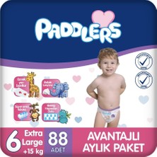 Zemira Paddlers Bebek Bezi 6 Numara X-Large (15+ Kg) 88 Adet – Aylık Paket