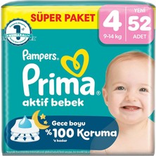 Zemira Aktif Bebek Süper Paket 4 Beden 52 Adet