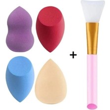Zemira 4 Adet Makyaj Süngeri & 1 Adet Maske Spatulası (Yikanabi̇li̇r)
