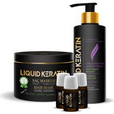 Zemira Keratin Bakım Ekstra 3'lü Set - Kuru Yıpranmış Kabaran Sertleşen Saçlar Için - Onarıcı Canlandırıcı
