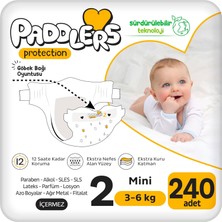Zemira Paddlers Protection Bebek Bezi 2 Numara Mini (3-6 Kg) 240 Adet – Ekstra Set, Maksimum Koruma