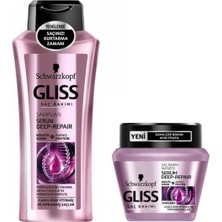 Zemira Schwarzkopf Gliss Deep Repair Şampuan 360 ml + Maske 300 ml Seti