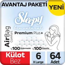 Zemira Sleepy Bio Plus Airbag Avantaj Paketi Külot Bez 6 Numara Xlarge 64 Adet