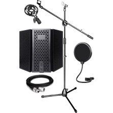 Zemira Lastvoi̇ce PF-30X Mikrofon Standı Yalıtım Paneli Xlr Kablo Pop Filter