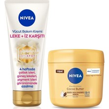 Zemira Nivea LUMINOUS630 Iz Karşıtı Vücut Kremi 200ML Cocoa Butter Nemlendirici 400ML, Çatlak
