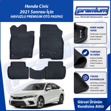 Honda Civic Paspas Araca Özel Fe1 Kasa 2021 Sonrası Için Derin Havuzlu Premium Oto Paspas
