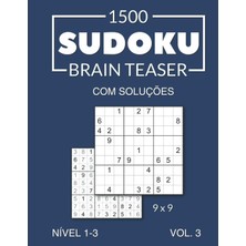 Zemira 1500 Sudoku Brain Teaser 9x9 Soluções Nível 1-3 Vol. 3