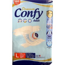 Zemira Confy Adult Yetişkin Bezi Large Beden L (1 x 10 Adet)