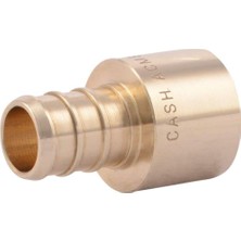 Zemira Sharkbite 1/2 x 1/2 Inç Sıkma Dişi Ter Adaptörü, 10'lu Paket, Pirinç Tesisat Armatürü, Pex Boru, Pe