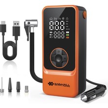 Zemira Enshall 6000MAH Şarjlı Mini LED Işıklı Araç Çakmaklık Kablolu Bisiklet, Top, Araç Lastik Şişirme Ko