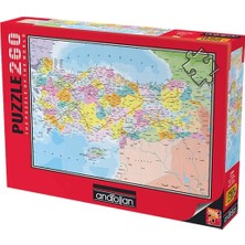 Zemira Anatolian Puzzle - Türkiye Siyasi Haritası / 260 Parça Puzzle, #3269