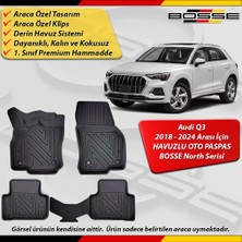 Audi Q3 Paspas Araca Özel 2018 - 2024 Arası Için Derin Havuzlu Paspas Bosse North Serisi