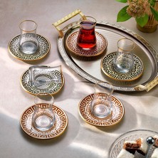 Zemira 6 Lık Schafer Keops Cam Çay Seti 12 Parça