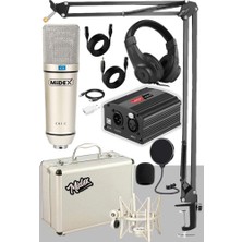 Zemira Cx1-Ph Kondanser Stüdyo Mikrofon Phantom Power Stand Full Set