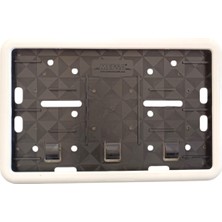 Ozkr Store Çerçeveli Motor Plakalık Plaka Altlığı Beyaz 17X26 cm
