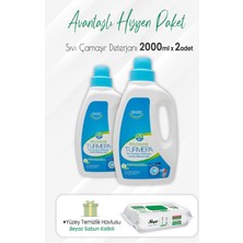Zemira Turmepa Sıvı Çamaşır Deterjanı 2 Lt x 2 Adet Easy Clean Yüzey Temizlik 100' Lü
