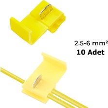 Hızlı Kablo Ekleme Aparatı Konnektör Klips Klemens Sarı 10'lu