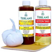 Zemira Terlans Doğal Ahşap Cila Seti Gomalak + Keten Yağı + Sürme Topu + Süngerli Zımpara