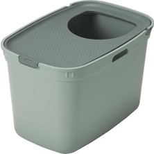 Zemira Moderna Top Cat Kapalı Tuvaleti - Gri/koyu Gri 59 cm