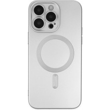 Royaleks Apple Iphone 13 Pro Max Kılıf Moshi Lens Magneticsafe Silikon - Gümüş